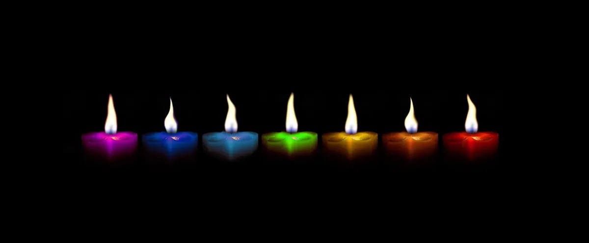 Velas de colores para el ritual de la buena suerte